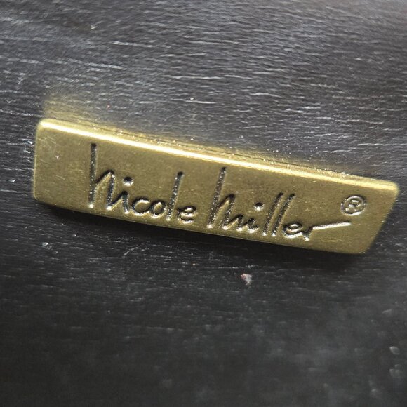 Nicole Miller 100% Silk Mini Chain Strap Purse Women's Dice Graphic Twist Clasp - Picture 6 of 9